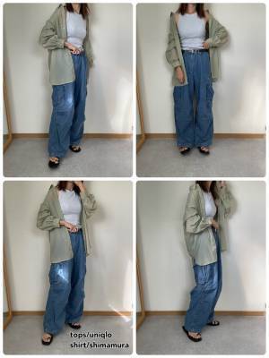 人気のアイテムから、デニムバージョンが新登場！！【GU】「スーパーワイドカーゴ」でメリハリコーデが完成