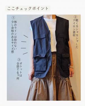 「着まわし力抜群」で「形が気に入った」【しまむら】”トレンドフィッシングベスト”