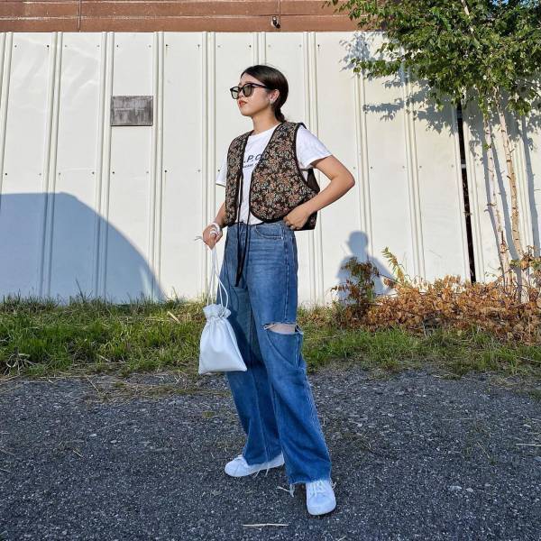 一気に秋っぽ♡【しまむら】シンプルコーデに追加したい！「2WAYベスト」