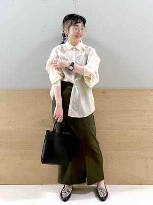 《なんと破格の52％オフ！》【グローバルワーク】秋まで使える！「シアーシャツ」