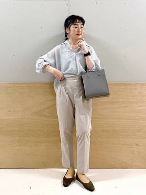 《なんと破格の52％オフ！》【グローバルワーク】秋まで使える！「シアーシャツ」