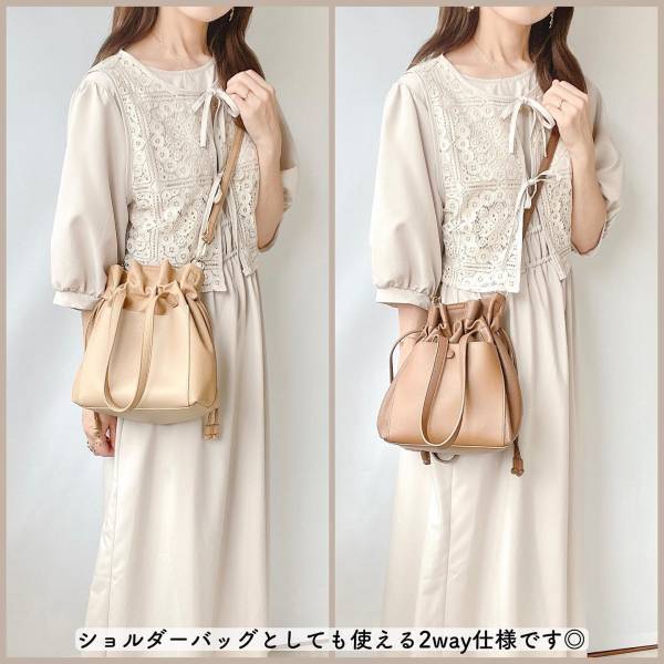 「収納力抜群」「コーデに合わせやすい」って最高！【しまむら】秋色”巾着バッグ”が可愛い