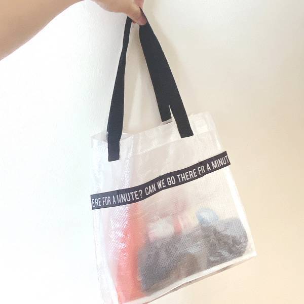 「アウトドアに最適」！「オシャレ」な【セリア】の”クリアレジャーバッグ”が「便利」です♡