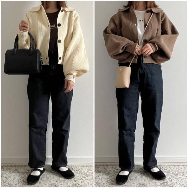 この新作に「一目惚れ」♡【しまむら】ぽわん袖がたまらん！「襟付きニットカーデ」