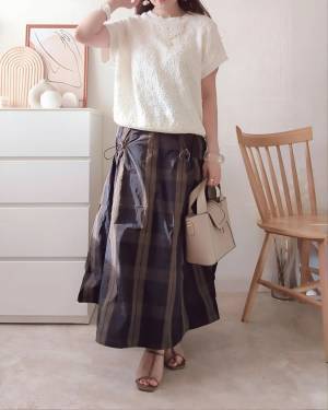 このお値段でいいんですか！？【しまむら】着回し力抜群♡「高見えチェックスカート」