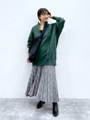 大人が買うならコレ♡ 【グローバルワーク】チェック柄が秋っぽ！「プリーツスカート」