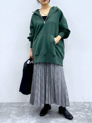 大人が買うならコレ♡ 【グローバルワーク】チェック柄が秋っぽ！「プリーツスカート」