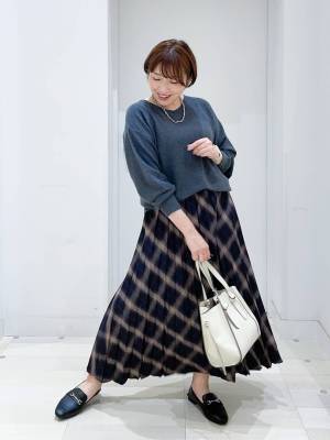 大人が買うならコレ♡ 【グローバルワーク】チェック柄が秋っぽ！「プリーツスカート」