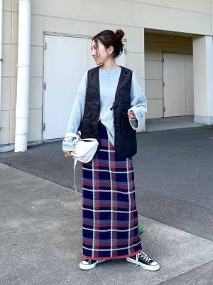 1枚で「季節感爆上がり！」【niko and …】人気スタッフさん企画！「チェック柄スカート」