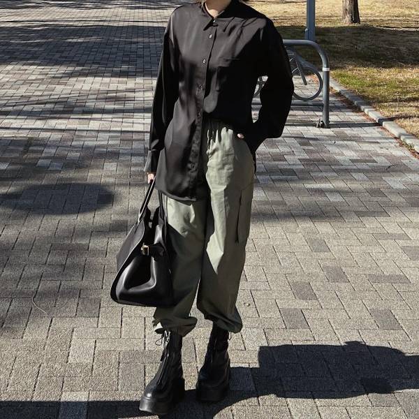 重宝すること間違いなし♡【GU】オーバーサイズが今っぽ♡「長袖シャツ」