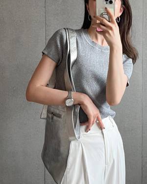 夏→秋に着たい！【GU】見逃せない♡「ラメクロップドセーター」