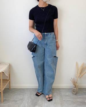 夏→秋に着たい！【GU】見逃せない♡「ラメクロップドセーター」