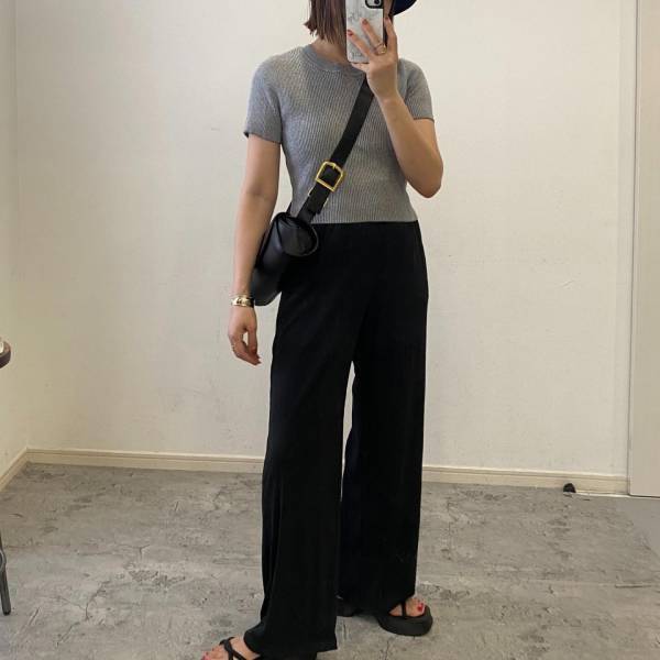 夏→秋に着たい！【GU】見逃せない♡「ラメクロップドセーター」