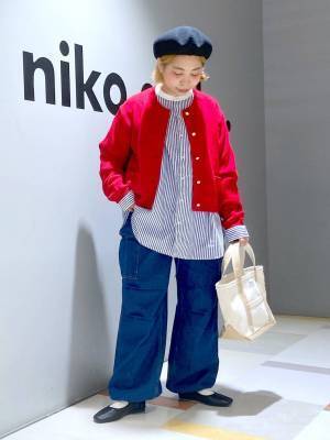 秋気分ぶち上がるぅーッ！！ 【niko and …】差し色コーデに大活躍♡「赤カーデ」