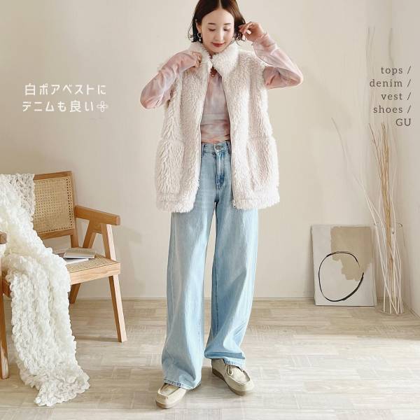 秋の必需品になりそう！！【GU】ニュアンスカラーが可愛い♡ 「シアーT」