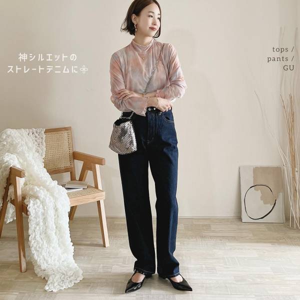 秋の必需品になりそう！！【GU】ニュアンスカラーが可愛い♡ 「シアーT」