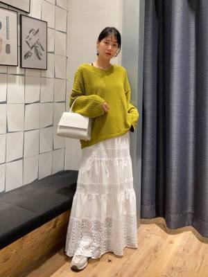 着るだけで気分上がる！【JEANASIS】レースの透け感が目を惹く♡「レーススカート」