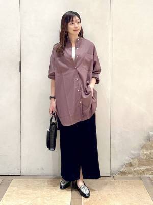 1枚で完結！？【グローバルワーク】シンプルさが魅力を放つ♡「チュニックシャツ」