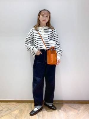 前後2WAYって最高か♡【グローバルワーク】ボーダー柄が大人可愛い！「優秀カーデ」