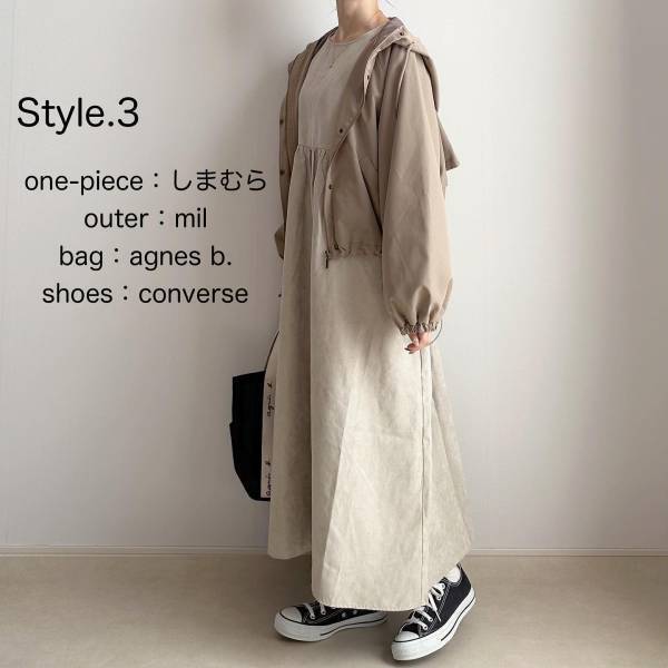 低身長さんもOK！【しまむら】袖のボリューム感も可愛い♡ 「淡色ワンピ」