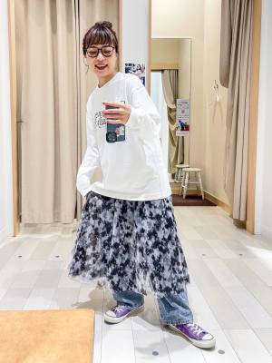 主役級に可愛い！！【グローバルワーク】1枚でも重ね着でも使える♡「優秀スカート」