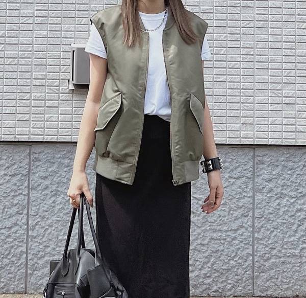 「ずっと買おうと決めてた」！【GU】「秋冬活躍しそう」な”MA1ベスト”をゲット