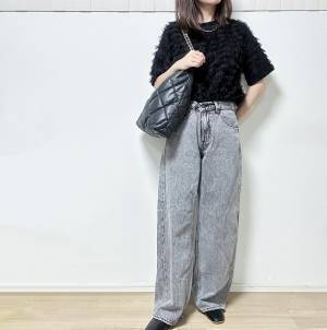 「スタイル良く見えます！」長らく「お気に入り」♡【GU】新作“グレーデニム”が最高