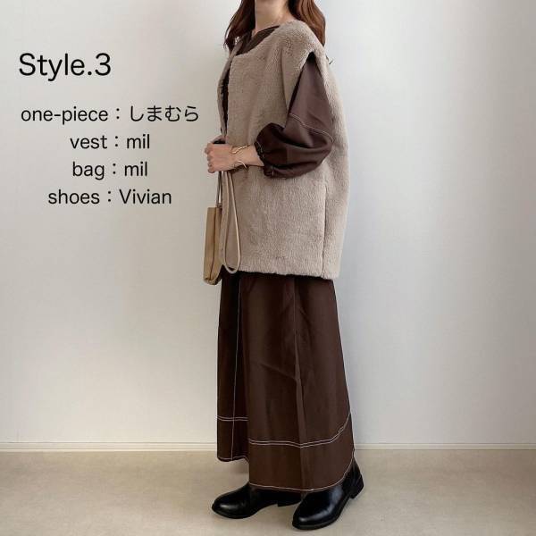 「見つけて即決」しちゃった♡【しまむら】秋っぽカラーが可愛い「ワンピース」これ1枚でコーデ完成！