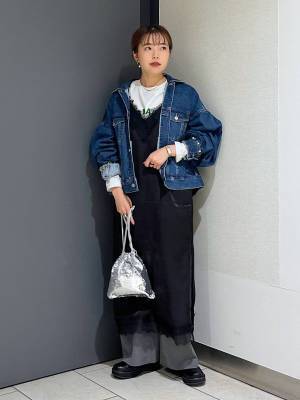 絶対使えるやつだ！！【ローリーズファーム】ボリューム感が可愛い♡「デニムGジャン」