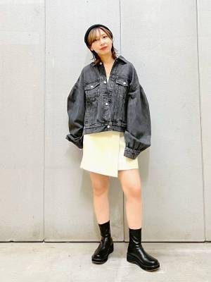 絶対使えるやつだ！！【ローリーズファーム】ボリューム感が可愛い♡「デニムGジャン」