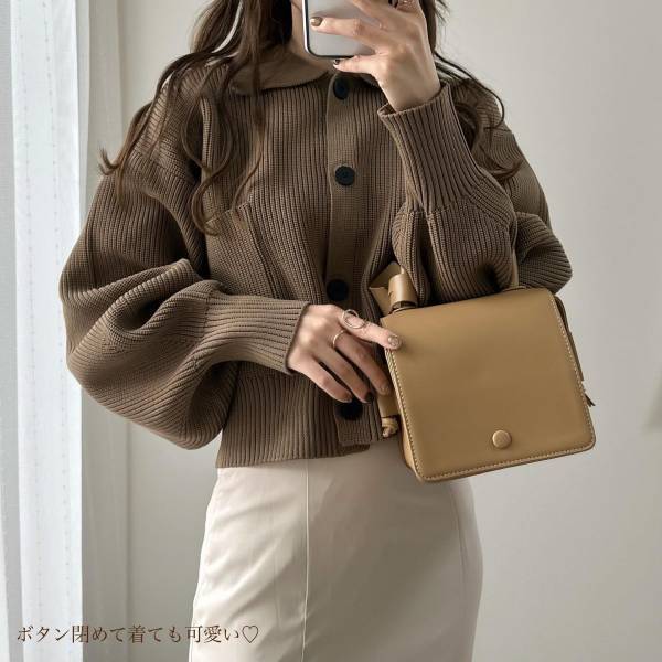 しまらーが一目惚れ♡ 【しまむら】ぽわん袖でこなれ感抜群！「襟付きカーデ」