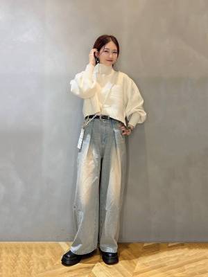 シルエット最ッッッ高♡【ジーナシス】脚長効果も叶う！「デニムワイドパンツ」