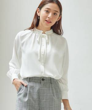 あーー、やっぱ『白』優勝だわ♡【ハニーズ】何枚あっても便利！「白ブラウス」