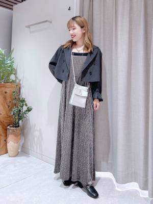 可愛いの極みかよぉぉ♡【JEANASIS】柄も生地もたまらんッ！！「ベロアワンピ」