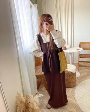 可愛すぎぃ♡「急いでGET」！！【しまむら】何にでも「合わせやすい」“ブラウンビスチェ”紹介