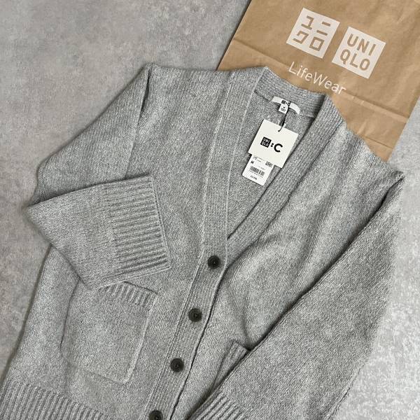 【UNIQLO：C】の「人気」アイテム！”ソフトニットVネックカーディガン”は「シルエットもキレイ」です！