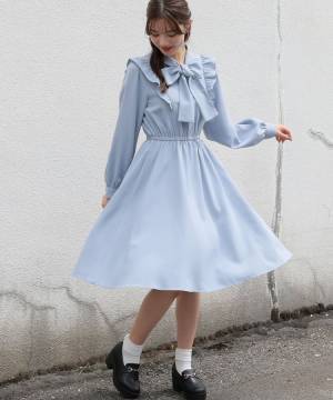 ＜デート何着よう？ → 解決！＞【ハニーズ】いい女感ハンパないわ♡「ボウタイワンピ」