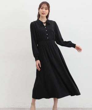 ＜デート何着よう？ → 解決！＞【ハニーズ】いい女感ハンパないわ♡「ボウタイワンピ」