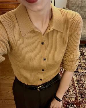 《ダントツでお気に入りです…！》【ユニクロ】「着回し力抜群」で「迷わず」追加した”リブカーディガン”