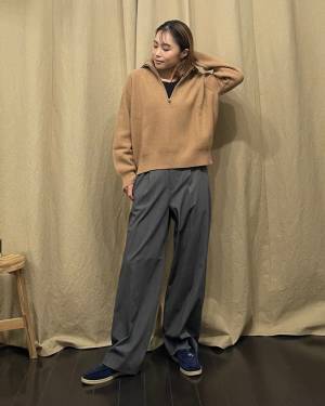 《主役級ニット》は「秋冬マスト」！！【UNIQLO：C】『一枚』でオシャレになれる♡”ハーフジップセーター”