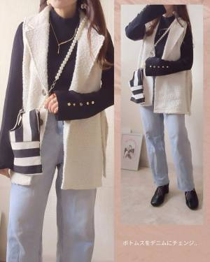 秋っぽ生地に一目惚れ♡【しまむら】ヘビロテ確定な「ジレベスト」って？