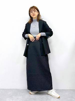 低身長さんにちょうどいい♡【グローバルワーク】ポコポコ素材がたまらん！「洗練スカート」