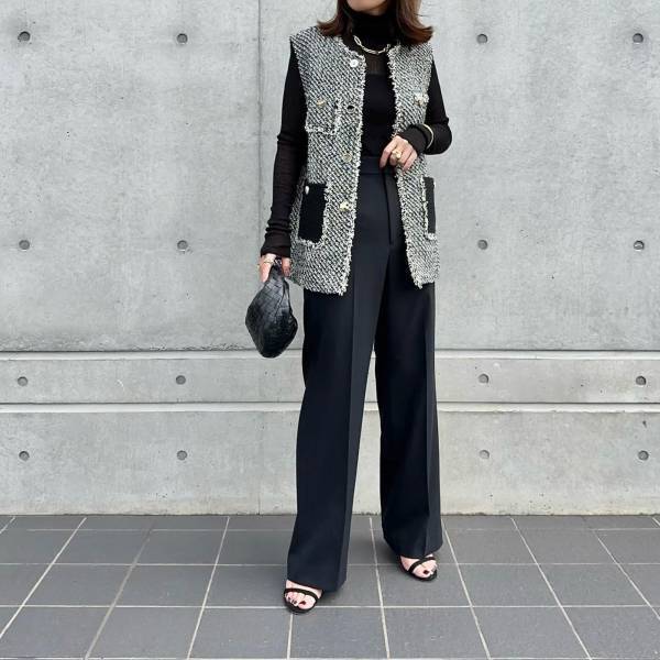 おしゃれ女子が続々購入！【ツイードベスト】なら一点投入で即おしゃれ！！