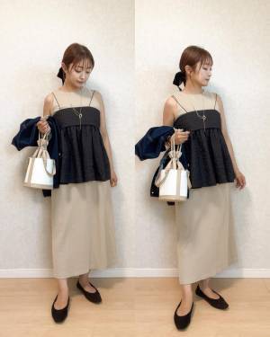 ＜おしゃれ度爆上がりッ！！＞【しまむら】重ね着が今っぽ♡「ペプラムキャミ」