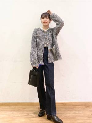 下半身が太く見える → 解決！【グローバルワーク】柔らか素材の「フレアデニム」が万能！