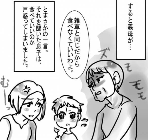 【シェフが救世主！？】初めての食材にはしゃぐ息子に…義母「雑草と同じだから」→通りがかった”シェフの一言”で義母撃沈！