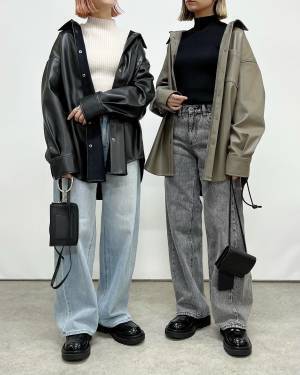 ＜今年も大注目！！！＞【GU】秋冬コーデに必須！「レザーシャツ」