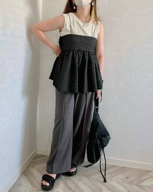 ポコポコ感がたまらんッ♡ 【しまむら】しまらー達が争奪戦！？ 大人気「ペプラムキャミ」