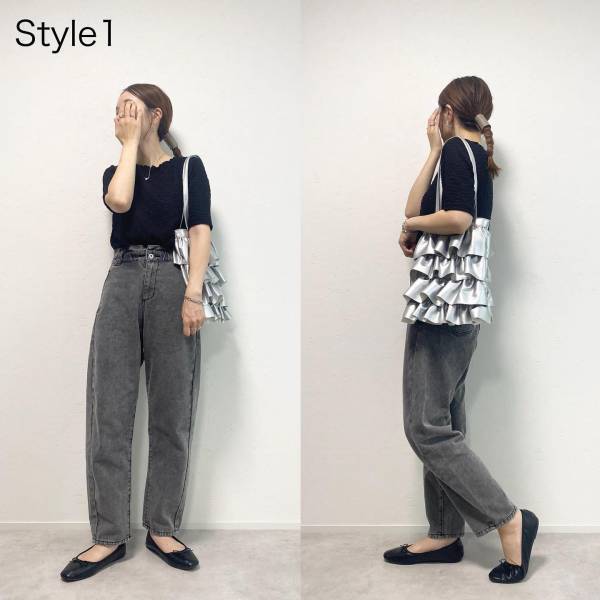 デニムも「グレー」最強説♡ さすが【しまむら】！ 美シルエットな「ハイウエストデニム」