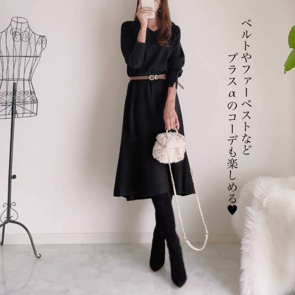 全部“4000円以下！【GU】楽に着られる「ニットワンピ」が好き♡